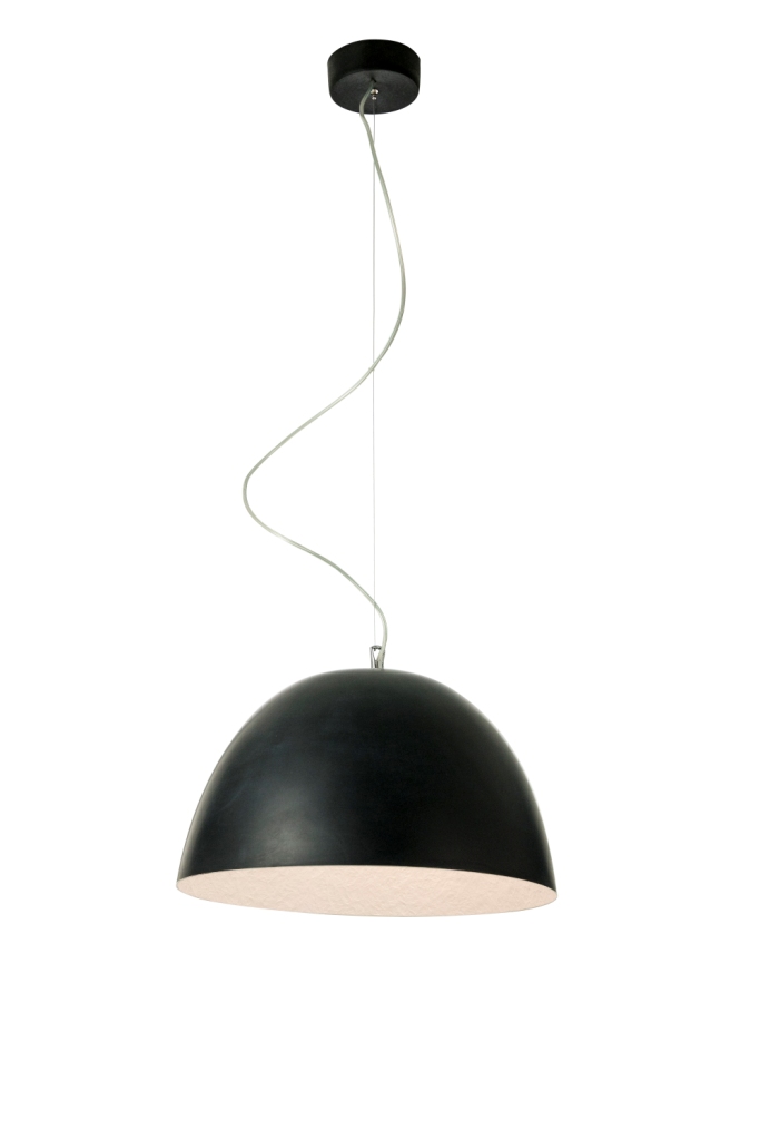 Pendant Lamp H2O Lavagna In-Es Artdesign Collection Matt Color Black White Size 27,5 Cm  Diam. 46 Cm